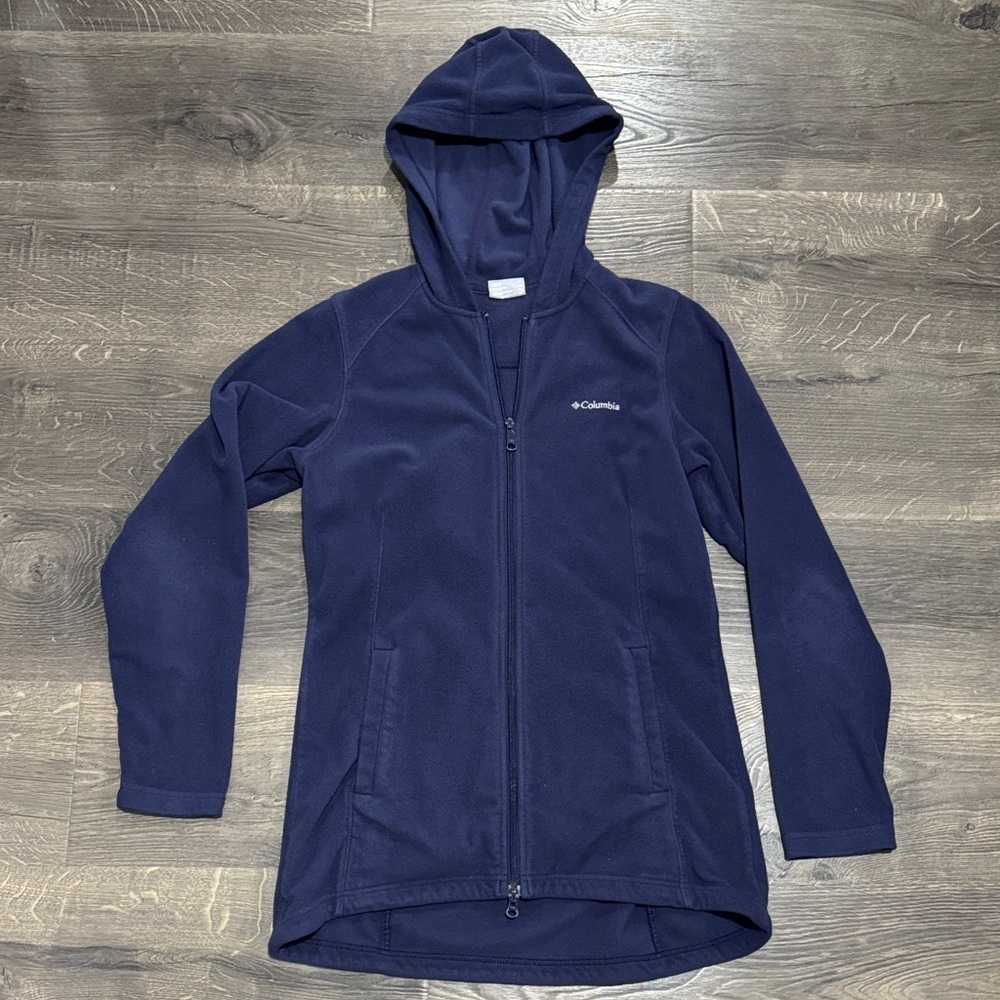 Women’s Columbia Navy Blue Hooded Fleece Jacket